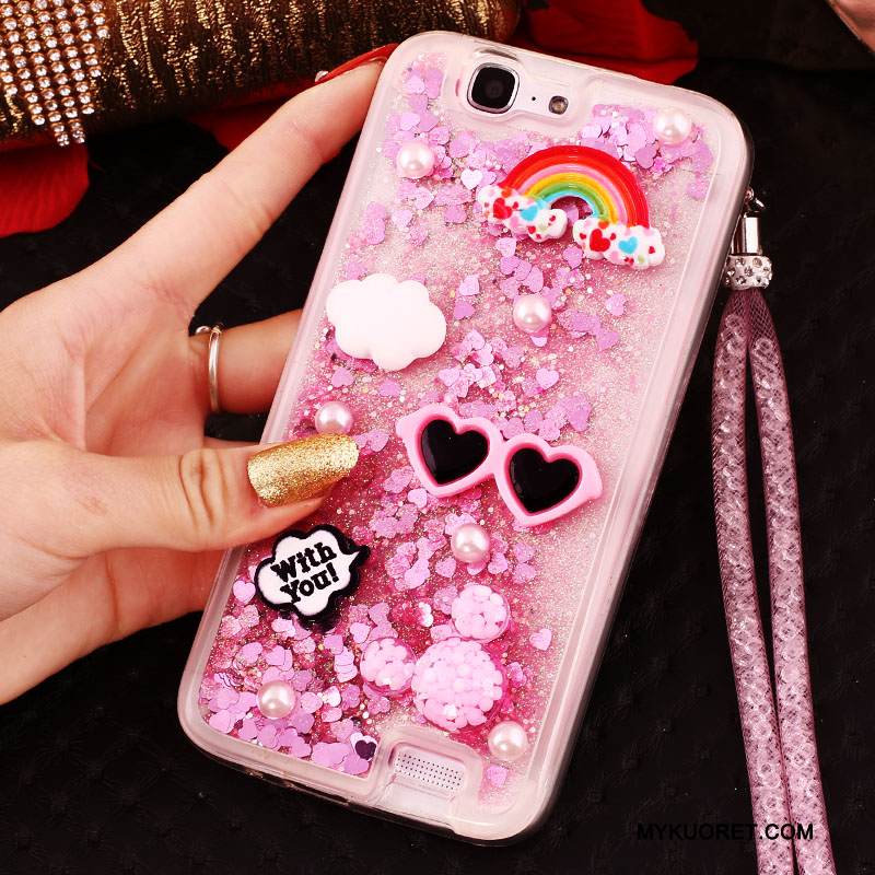 Kuori Huawei Ascend G7 Strassi Puhelimen Kuoret Rengas, Kotelo Huawei Ascend G7 Suojaus Niitti Juoksuhiekka