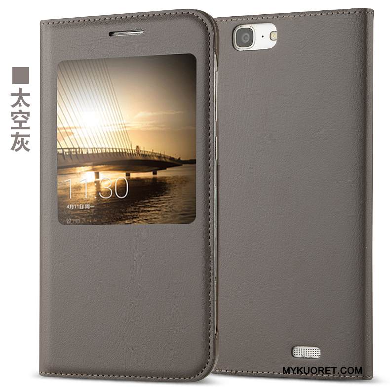 Kuori Huawei Ascend G7 Suojaus Murtumaton Puhelimen Kuoret, Kotelo Huawei Ascend G7 Nahka Jauhe