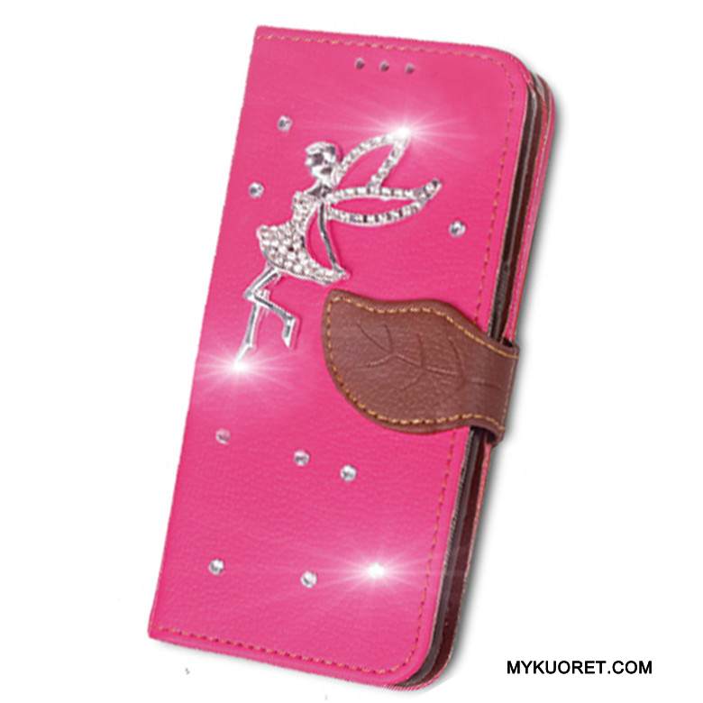 Kuori Huawei Ascend G7 Suojaus Takakansi Puhelimen Kuoret, Kotelo Huawei Ascend G7 Nahka Punainen