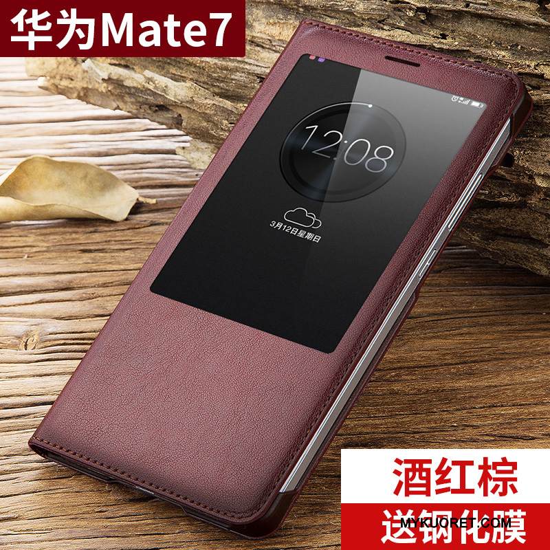 Kuori Huawei Ascend Mate 7 Kuoret Puhelimen Kuoret Trendi, Kotelo Huawei Ascend Mate 7 Nahka Murtumaton Jauhe
