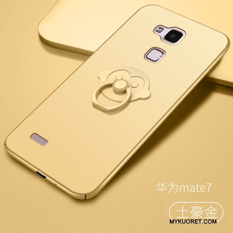 Kuori Huawei Ascend Mate 7 Laukut Kova Murtumaton, Kotelo Huawei Ascend Mate 7 Suojaus Pesty Suede Punainen