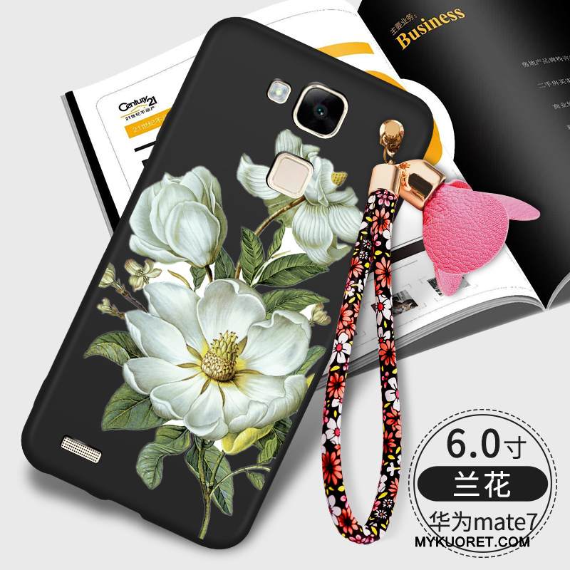 Kuori Huawei Ascend Mate 7 Laukut Pesty Suede Puhelimen Kuoret, Kotelo Huawei Ascend Mate 7 Silikoni Punainen Murtumaton