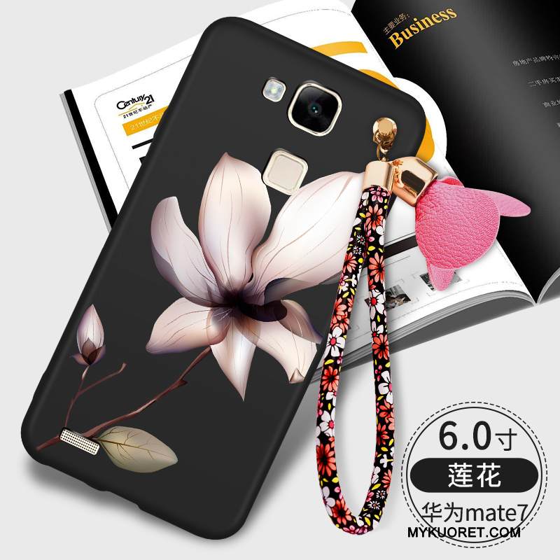 Kuori Huawei Ascend Mate 7 Laukut Pesty Suede Puhelimen Kuoret, Kotelo Huawei Ascend Mate 7 Silikoni Punainen Murtumaton