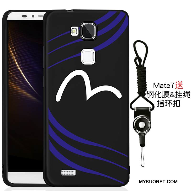 Kuori Huawei Ascend Mate 7 Laukut Puhelimen Kuoret Trendi, Kotelo Huawei Ascend Mate 7 Suojaus Uusi Musta