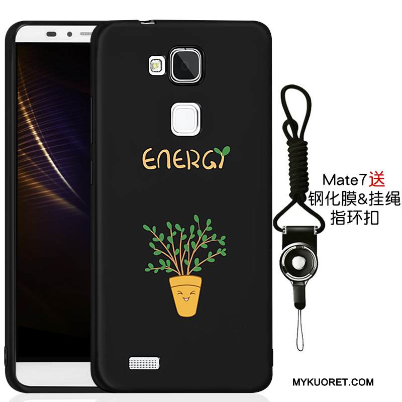 Kuori Huawei Ascend Mate 7 Laukut Puhelimen Kuoret Trendi, Kotelo Huawei Ascend Mate 7 Suojaus Uusi Musta