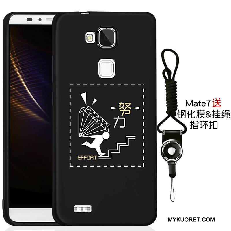 Kuori Huawei Ascend Mate 7 Laukut Puhelimen Kuoret Trendi, Kotelo Huawei Ascend Mate 7 Suojaus Uusi Musta