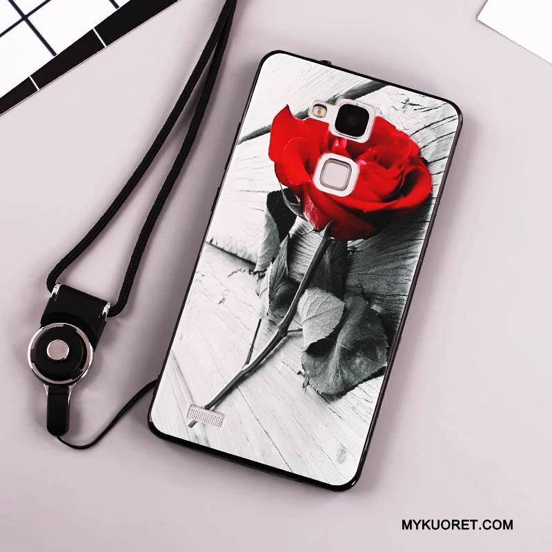 Kuori Huawei Ascend Mate 7 Laukut Trendi Murtumaton, Kotelo Huawei Ascend Mate 7 Valkoinen Puhelimen Kuoret