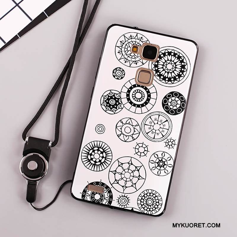 Kuori Huawei Ascend Mate 7 Laukut Trendi Murtumaton, Kotelo Huawei Ascend Mate 7 Valkoinen Puhelimen Kuoret