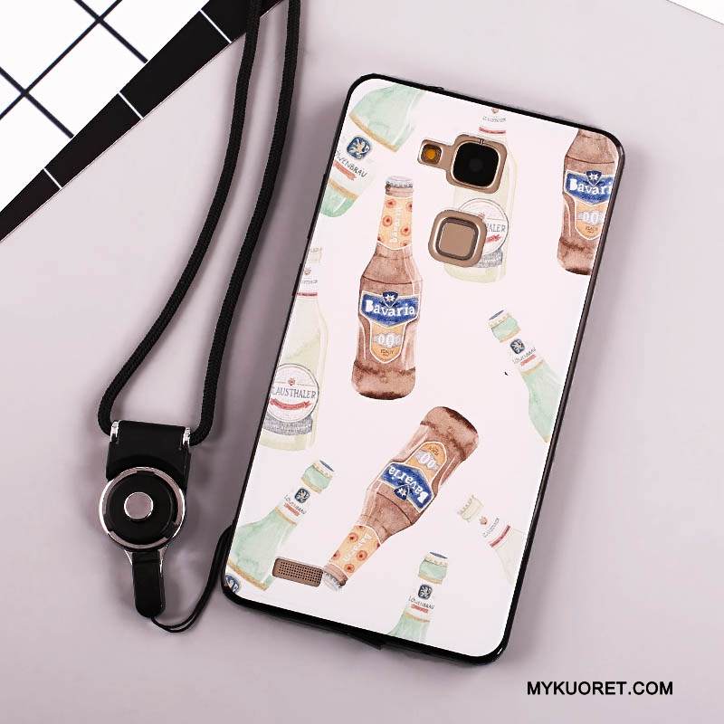 Kuori Huawei Ascend Mate 7 Laukut Trendi Murtumaton, Kotelo Huawei Ascend Mate 7 Valkoinen Puhelimen Kuoret