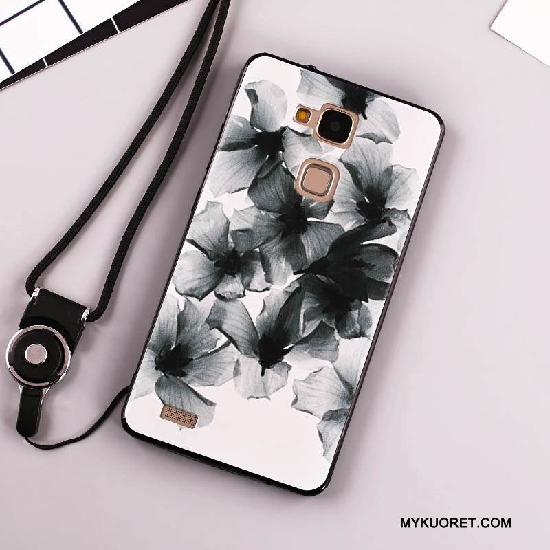 Kuori Huawei Ascend Mate 7 Laukut Trendi Murtumaton, Kotelo Huawei Ascend Mate 7 Valkoinen Puhelimen Kuoret