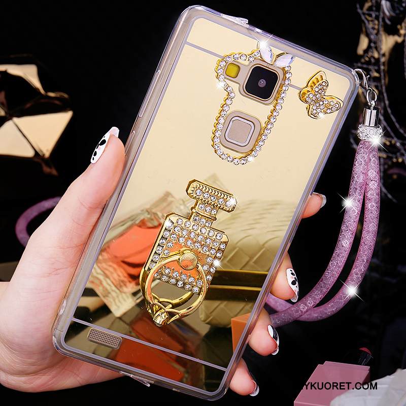 Kuori Huawei Ascend Mate 7 Luova Persoonallisuus Trendi, Kotelo Huawei Ascend Mate 7 Strassi Kulta Puhelimen Kuoret
