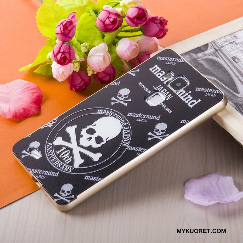 Kuori Huawei Ascend Mate 7 Maalaus Kulta Kehys, Kotelo Huawei Ascend Mate 7 Metalli Hopea Jauhe