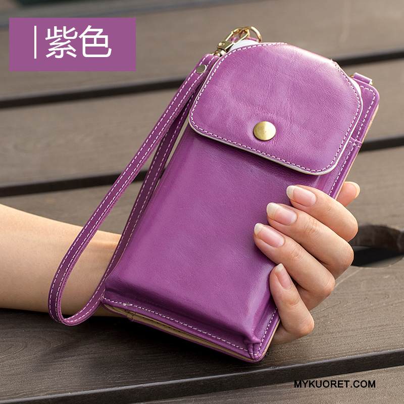 Kuori Huawei Ascend Mate 7 Nahka Kulta Ripustettavat Koristeet, Kotelo Huawei Ascend Mate 7 Laukut Ripustettava Kaula Musta