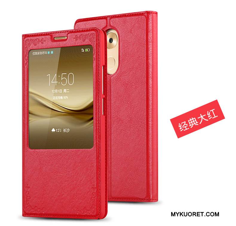 Kuori Huawei Ascend Mate 7 Nahka Puhelimen Kuoret Kulta, Kotelo Huawei Ascend Mate 7 Kuoret Trendi