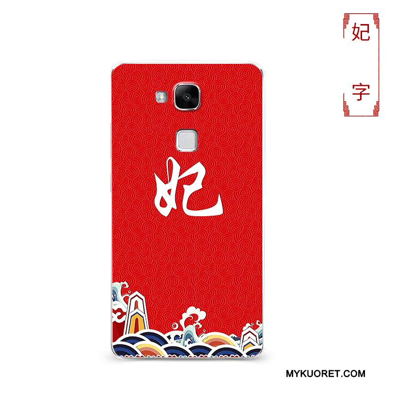 Kuori Huawei Ascend Mate 7 Pehmeä Neste Läpinäkyvä Punainen, Kotelo Huawei Ascend Mate 7 Silikoni Murtumaton Trendi