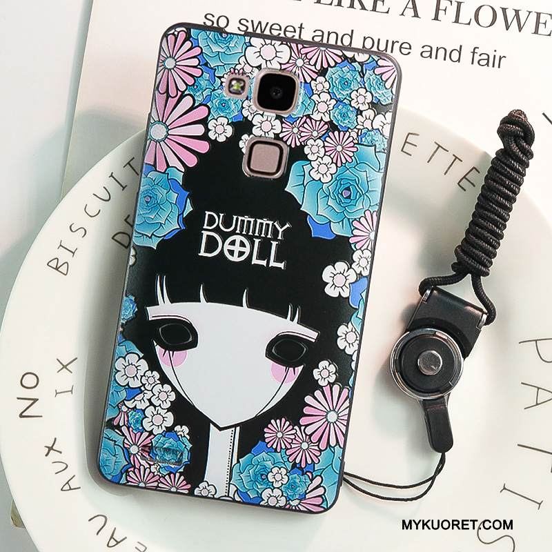 Kuori Huawei Ascend Mate 7 Pehmeä Neste Puhelimen Kuoret Ripustettavat Koristeet, Kotelo Huawei Ascend Mate 7 Silikoni Murtumaton Pesty Suede