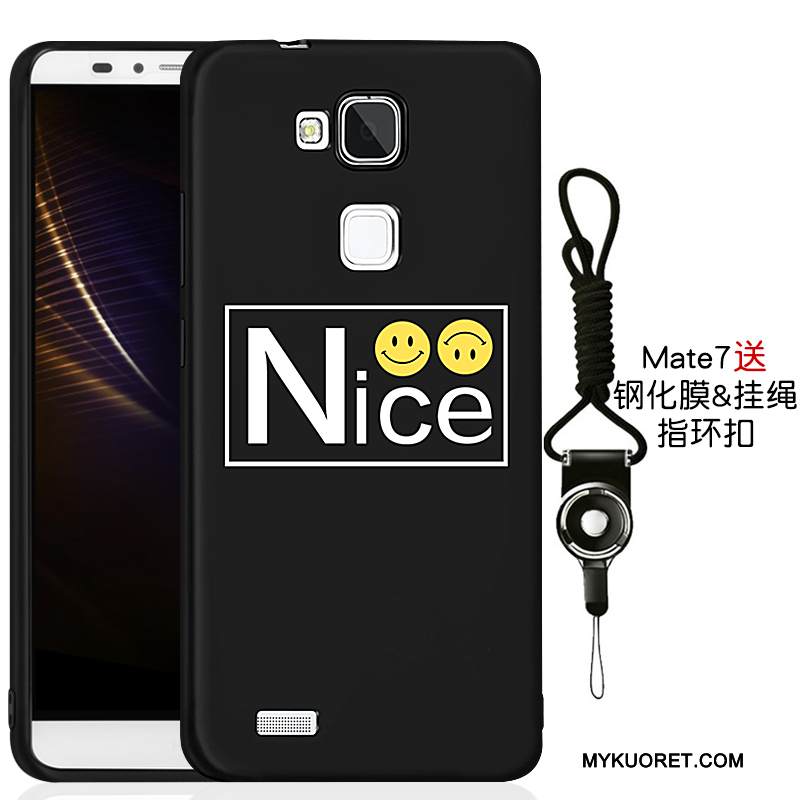 Kuori Huawei Ascend Mate 7 Pehmeä Neste Uusi Puhelimen Kuoret, Kotelo Huawei Ascend Mate 7 Silikoni Musta Murtumaton