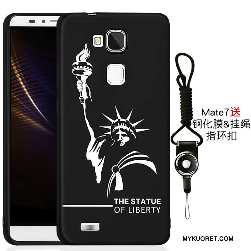 Kuori Huawei Ascend Mate 7 Pehmeä Neste Uusi Puhelimen Kuoret, Kotelo Huawei Ascend Mate 7 Silikoni Musta Murtumaton