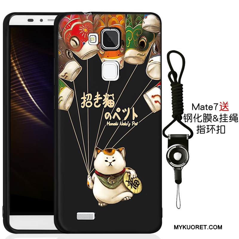 Kuori Huawei Ascend Mate 7 Pehmeä Neste Uusi Puhelimen Kuoret, Kotelo Huawei Ascend Mate 7 Silikoni Musta Murtumaton