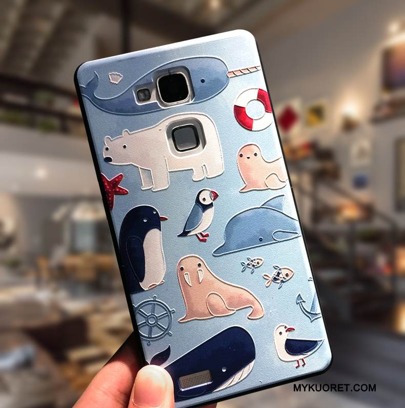 Kuori Huawei Ascend Mate 7 Silikoni Persoonallisuus Puhelimen Kuoret, Kotelo Huawei Ascend Mate 7 Monivärinen Murtumaton Trendi