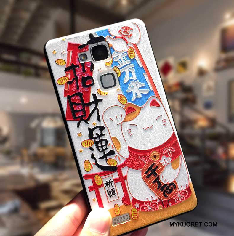 Kuori Huawei Ascend Mate 7 Silikoni Persoonallisuus Puhelimen Kuoret, Kotelo Huawei Ascend Mate 7 Monivärinen Murtumaton Trendi