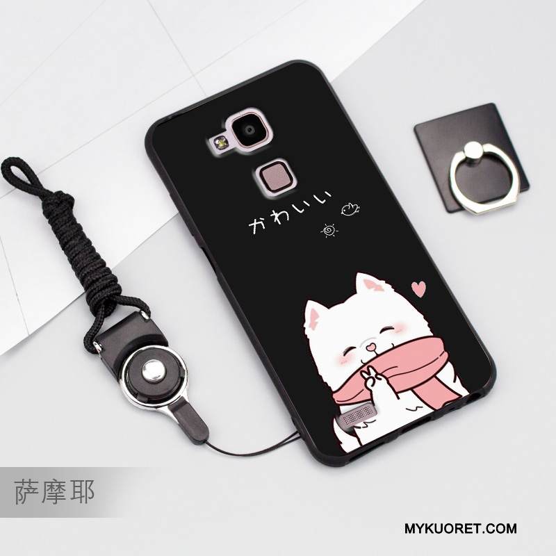 Kuori Huawei Ascend Mate 7 Silikoni Puhelimen Kuoret Sininen, Kotelo Huawei Ascend Mate 7 Pehmeä Neste Murtumaton Ripustettavat Koristeet