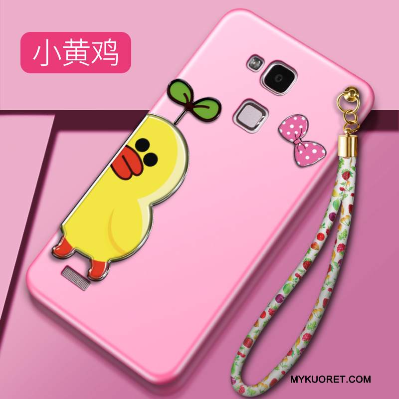 Kuori Huawei Ascend Mate 7 Silikoni Tummanvihreä Ripustettavat Koristeet, Kotelo Huawei Ascend Mate 7 Suojaus Murtumaton Puhelimen Kuoret