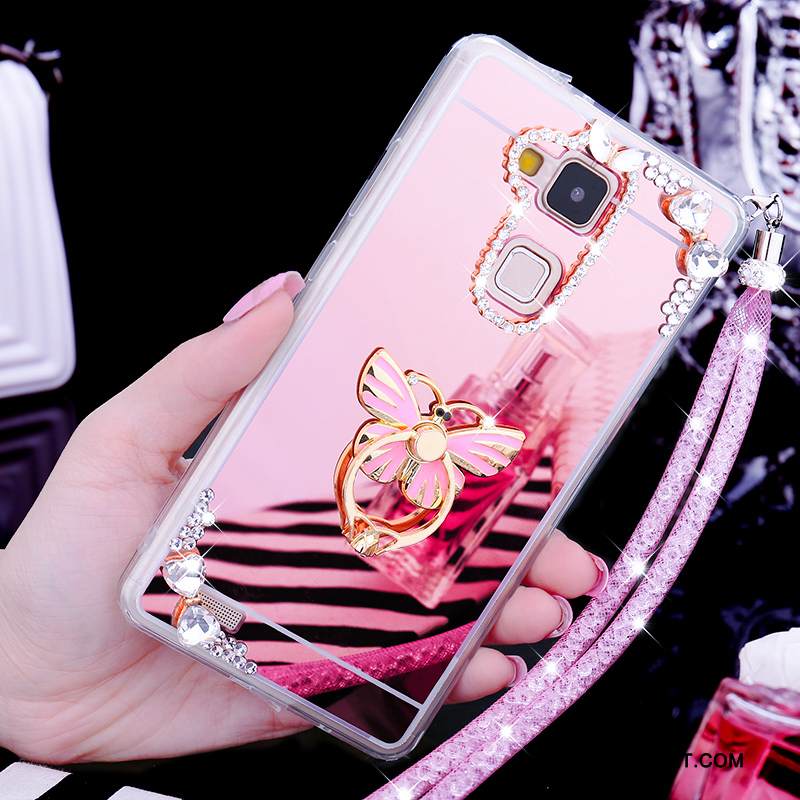 Kuori Huawei Ascend Mate 7 Suojaus Kulta Puhelimen Kuoret, Kotelo Huawei Ascend Mate 7 Strassi Ihana