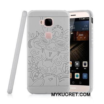 Kuori Huawei G7 Plus Laukut Tummansininen Pesty Suede, Kotelo Huawei G7 Plus Pehmeä Neste Puhelimen Kuoret Murtumaton