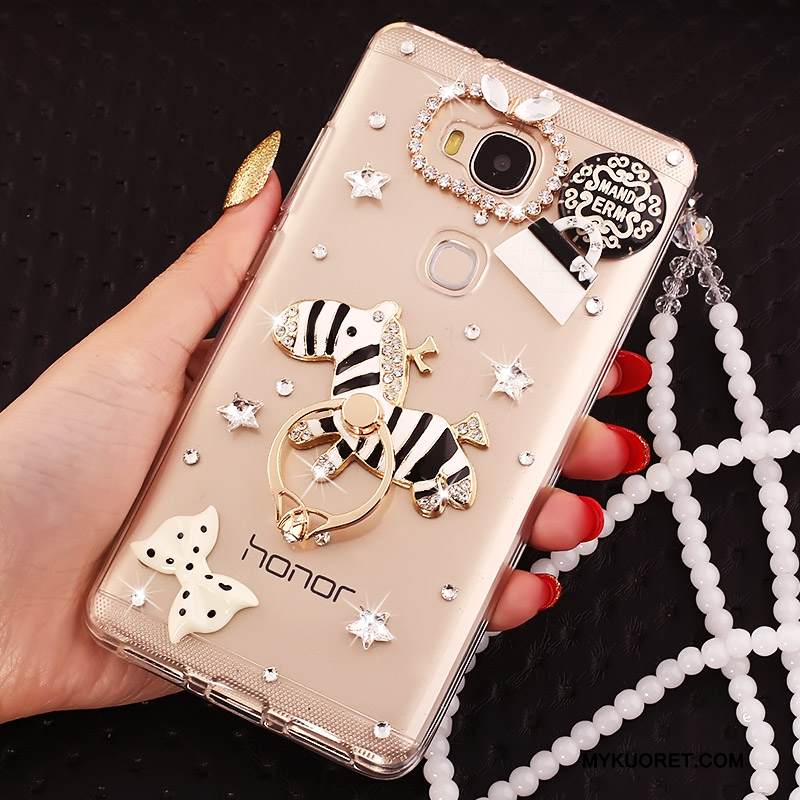 Kuori Huawei G7 Plus Luova Persoonallisuus Kulta, Kotelo Huawei G7 Plus Suojaus Rengas Puhelimen Kuoret