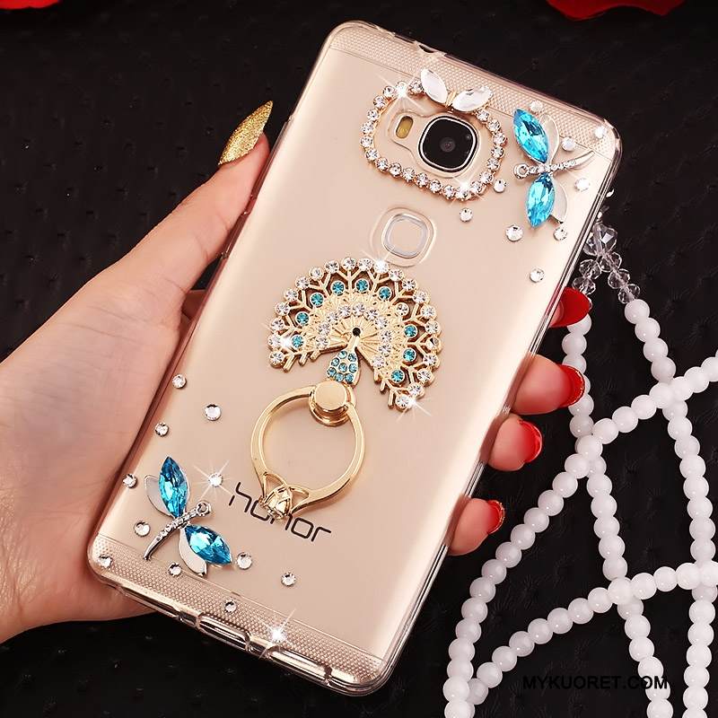 Kuori Huawei G7 Plus Luova Persoonallisuus Kulta, Kotelo Huawei G7 Plus Suojaus Rengas Puhelimen Kuoret