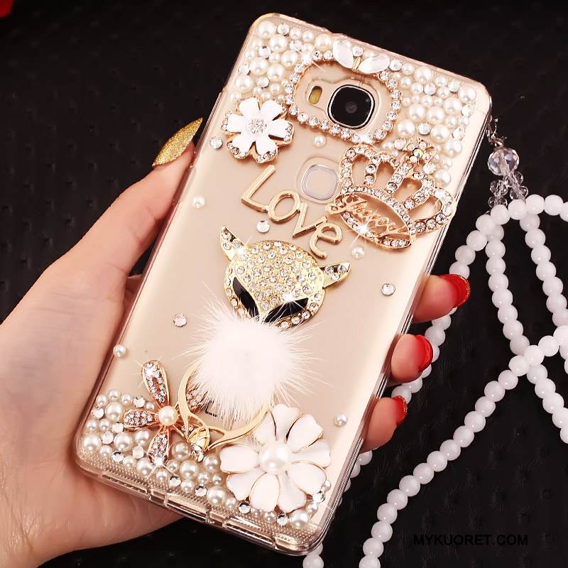 Kuori Huawei G7 Plus Luova Persoonallisuus Kulta, Kotelo Huawei G7 Plus Suojaus Rengas Puhelimen Kuoret