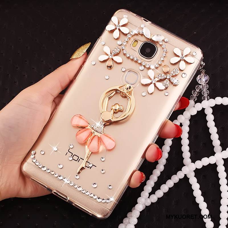 Kuori Huawei G7 Plus Luova Persoonallisuus Kulta, Kotelo Huawei G7 Plus Suojaus Rengas Puhelimen Kuoret