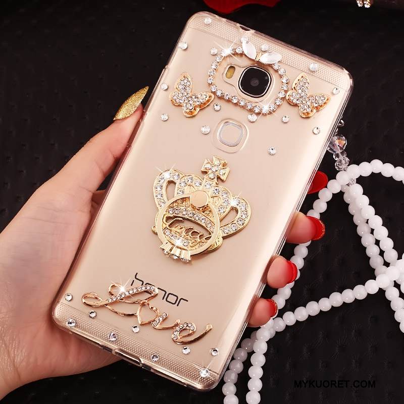 Kuori Huawei G7 Plus Luova Persoonallisuus Kulta, Kotelo Huawei G7 Plus Suojaus Rengas Puhelimen Kuoret