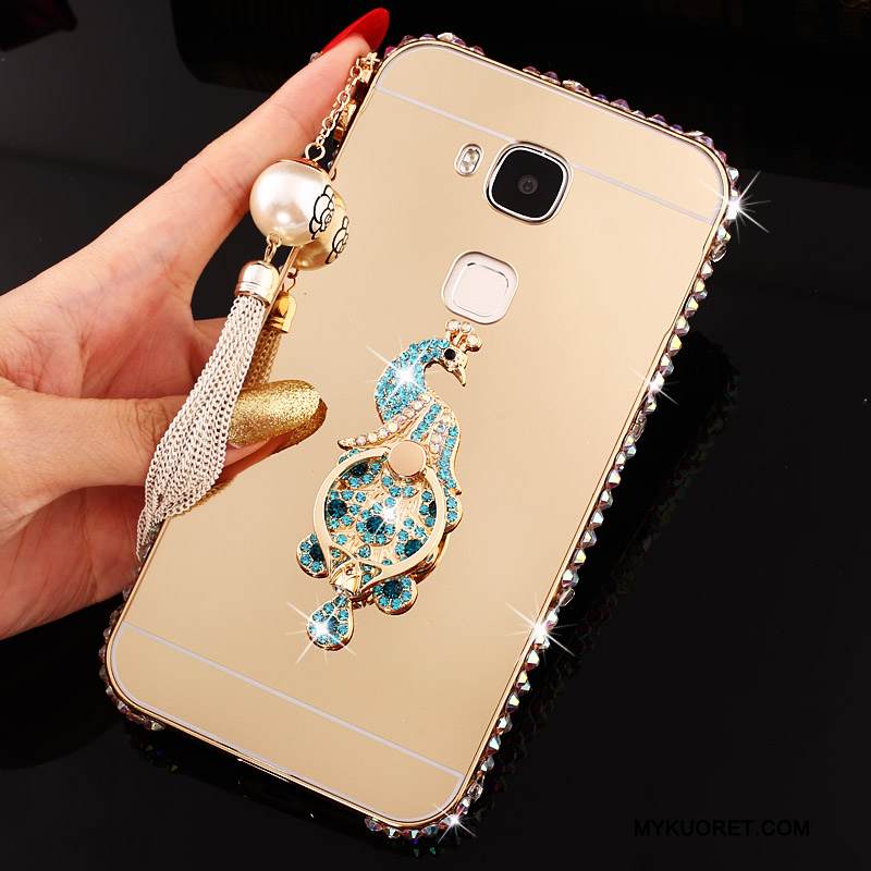 Kuori Huawei G7 Plus Metalli Murtumaton Persoonallisuus, Kotelo Huawei G7 Plus Suojaus Kulta Rengas
