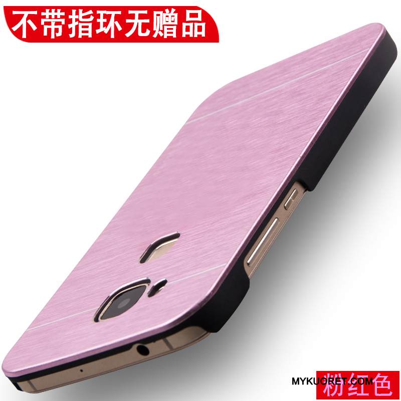 Kuori Huawei G7 Plus Metalli Pesty Suede Kova, Kotelo Huawei G7 Plus Suojaus Kulta Murtumaton