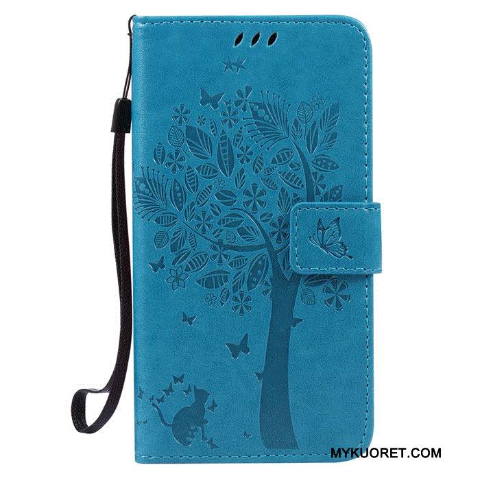 Kuori Huawei G7 Plus Nahka Murtumaton Puhelimen Kuoret, Kotelo Huawei G7 Plus Kuoret Violetti Avaa Ikkuna