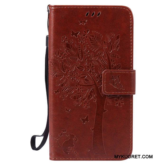 Kuori Huawei G7 Plus Nahka Murtumaton Puhelimen Kuoret, Kotelo Huawei G7 Plus Kuoret Violetti Avaa Ikkuna