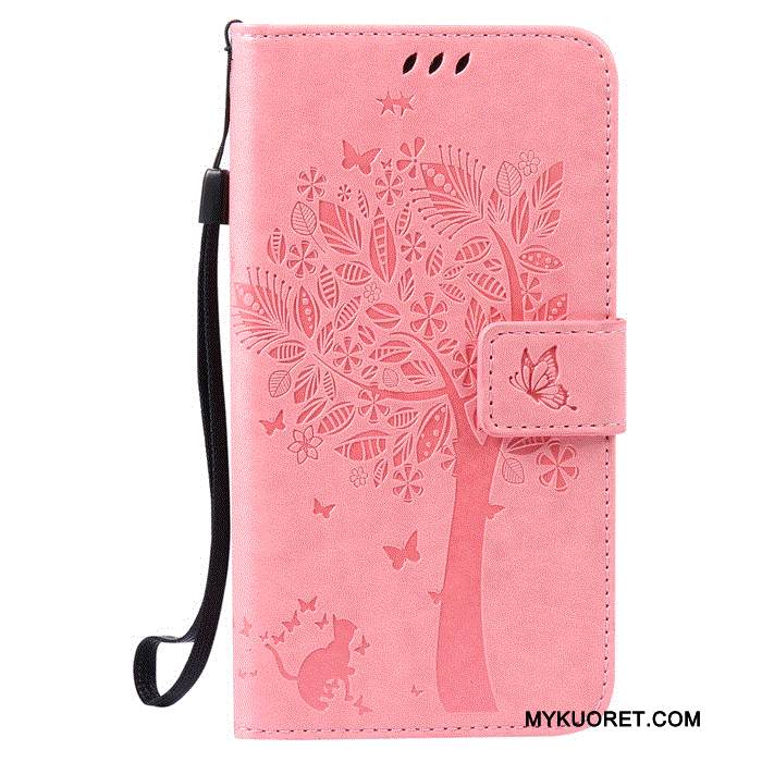 Kuori Huawei G7 Plus Nahka Murtumaton Puhelimen Kuoret, Kotelo Huawei G7 Plus Kuoret Violetti Avaa Ikkuna