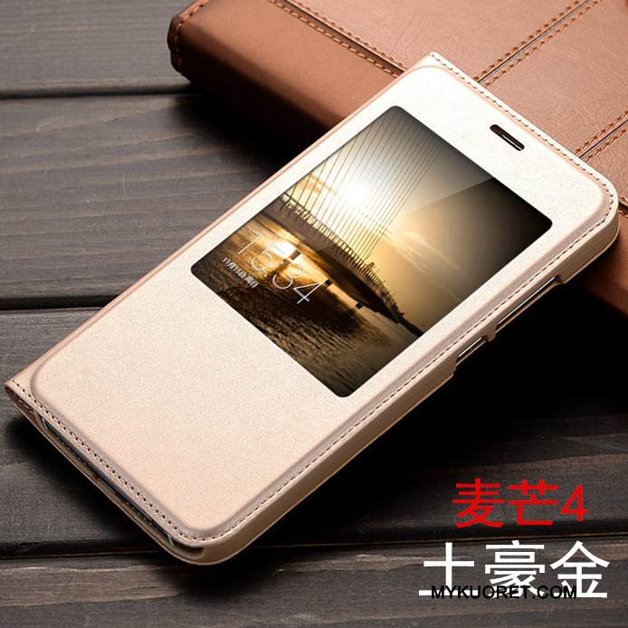 Kuori Huawei G7 Plus Nahka Murtumaton Puhelimen Kuoret, Kotelo Huawei G7 Plus Suojaus Kulta