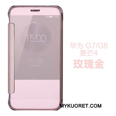 Kuori Huawei G7 Plus Nahka Peili Lohikäärme, Kotelo Huawei G7 Plus Kuoret Puhelimen Kuoret