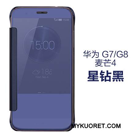 Kuori Huawei G7 Plus Nahka Peili Lohikäärme, Kotelo Huawei G7 Plus Kuoret Puhelimen Kuoret