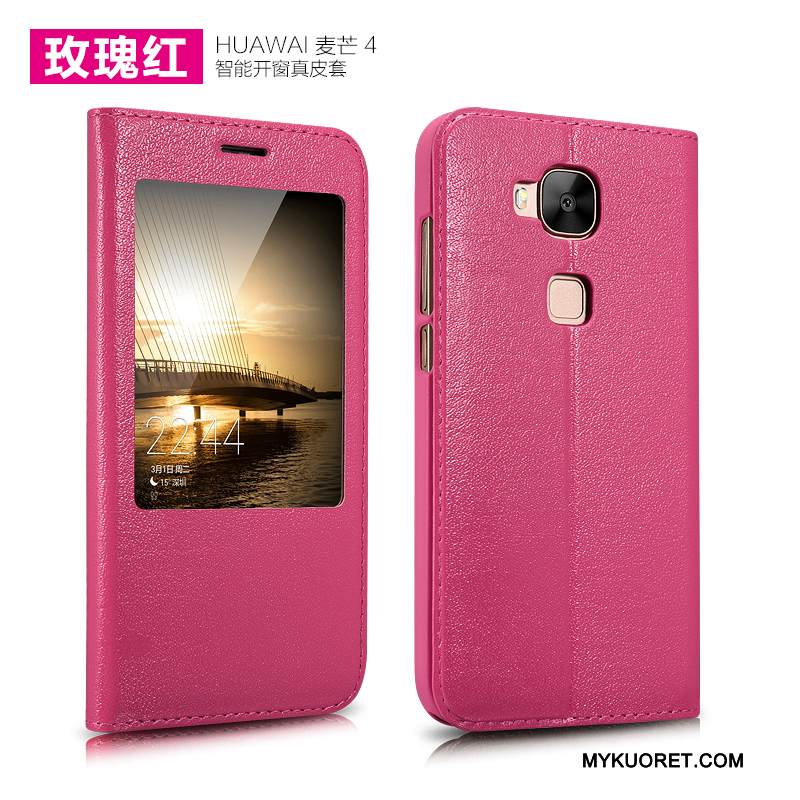 Kuori Huawei G7 Plus Nahka Puhelimen Kuoret Musta, Kotelo Huawei G7 Plus Kuoret