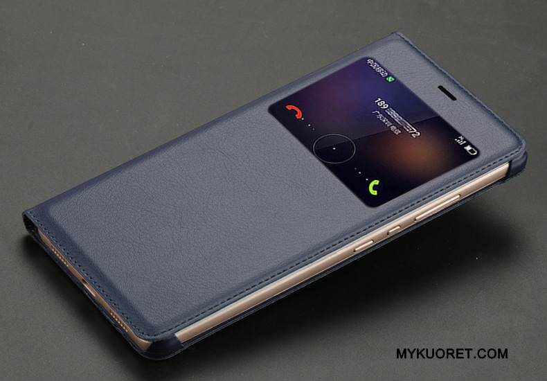 Kuori Huawei G7 Plus Nahka Puhelimen Kuoret Punainen, Kotelo Huawei G7 Plus Windows