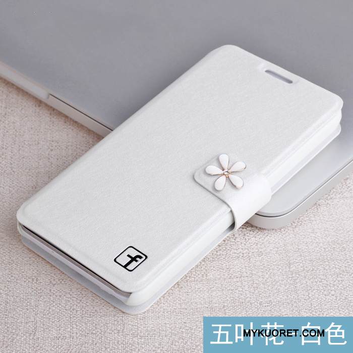 Kuori Huawei G7 Plus Nahka Puhelimen Kuoret Valkoinen, Kotelo Huawei G7 Plus Strassi