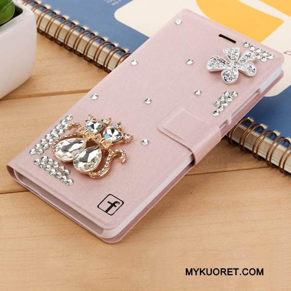 Kuori Huawei G7 Plus Nahka Valkoinen Puhelimen Kuoret, Kotelo Huawei G7 Plus Strassi