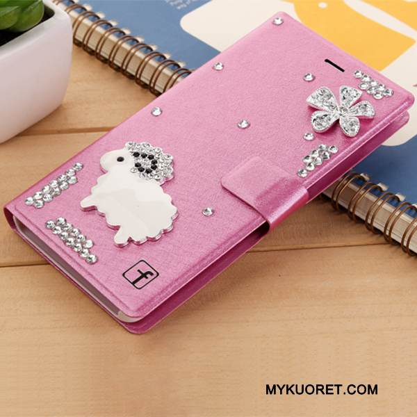 Kuori Huawei G7 Plus Nahka Valkoinen Puhelimen Kuoret, Kotelo Huawei G7 Plus Strassi