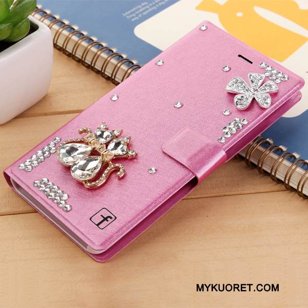 Kuori Huawei G7 Plus Nahka Valkoinen Puhelimen Kuoret, Kotelo Huawei G7 Plus Strassi