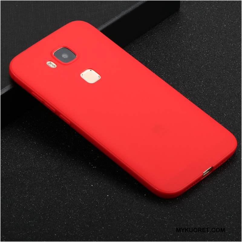 Kuori Huawei G7 Plus Pehmeä Neste Murtumaton Trendi, Kotelo Huawei G7 Plus Suojaus Puhelimen Kuoret Punainen