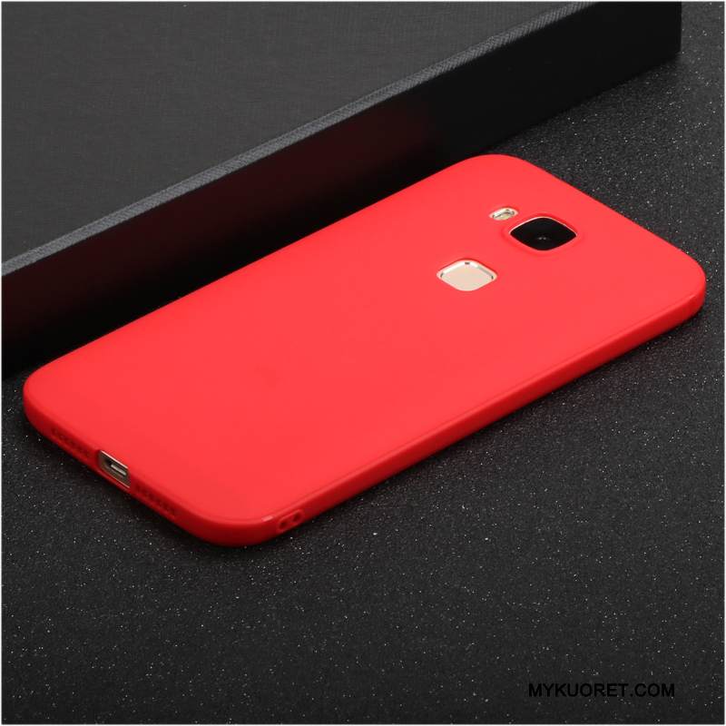 Kuori Huawei G7 Plus Pehmeä Neste Murtumaton Trendi, Kotelo Huawei G7 Plus Suojaus Puhelimen Kuoret Punainen